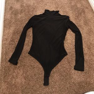 Black turtleneck leotard/bodysuit